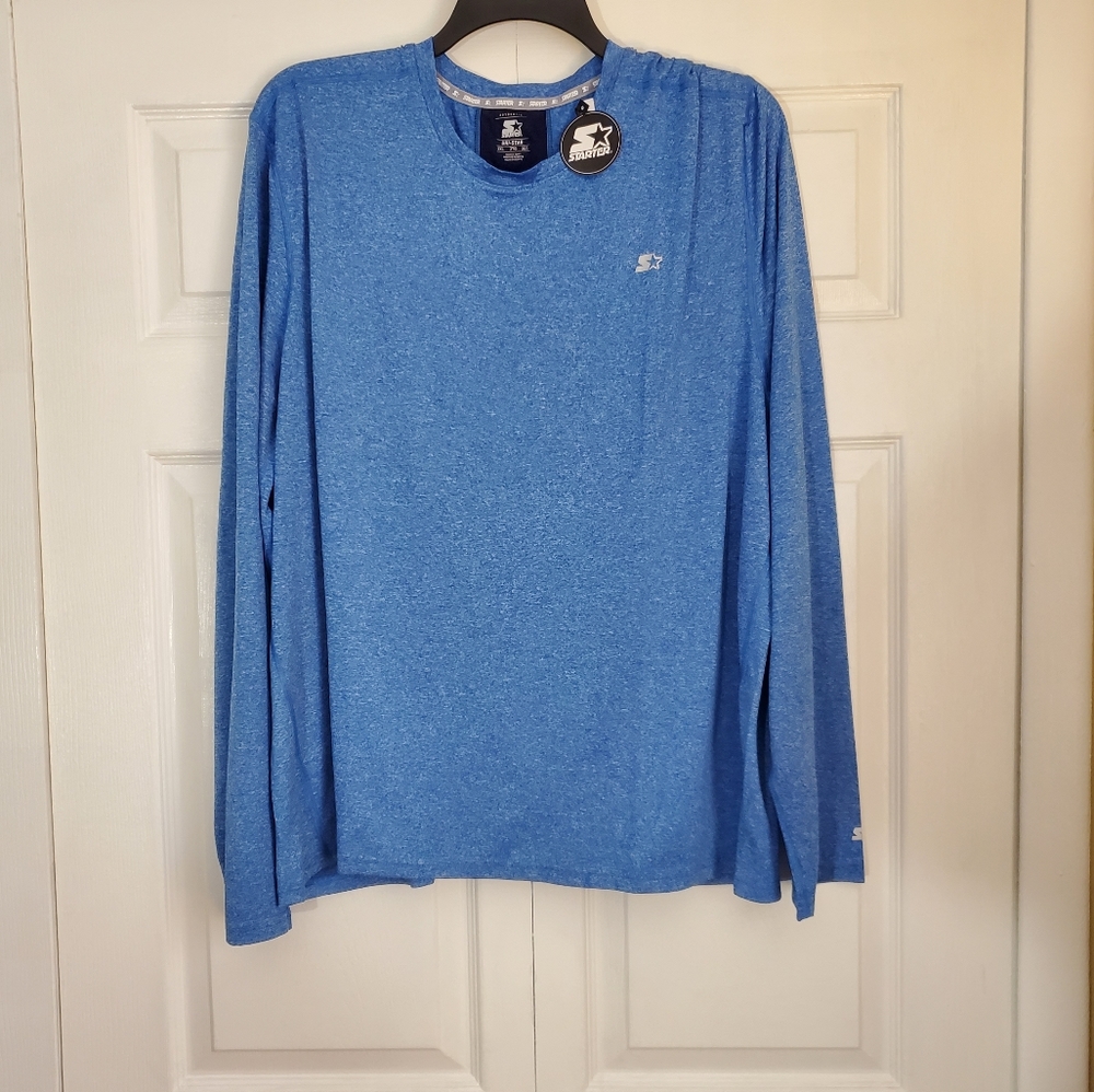 Men's Dri Fit Starter Long Sleeve Shirt 2XL Blue